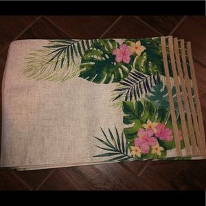 AT HOME 4pc placement set NWT tropical